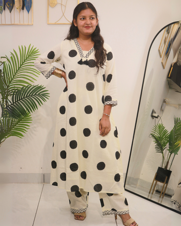 Polka Chic Cotton Co-ord Set