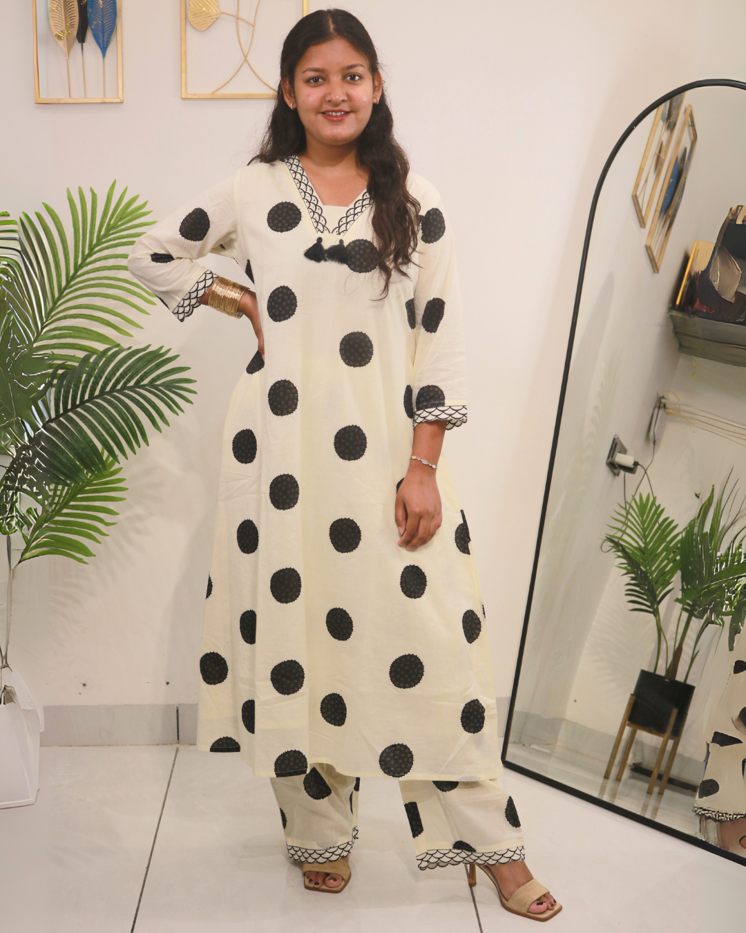 Polka Chic Cotton Co-ord Set