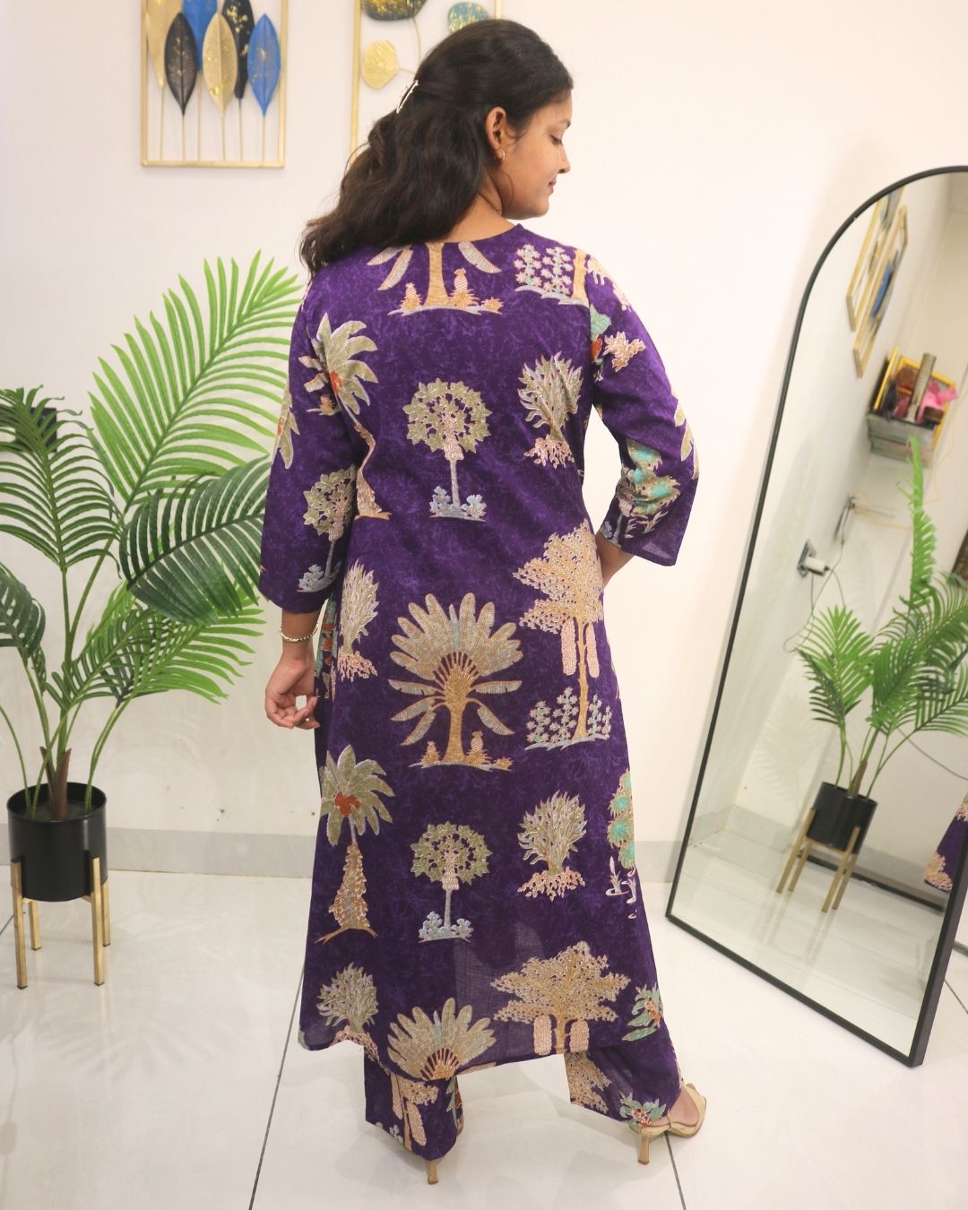 Purple Paradise Cotton Co-ord Set